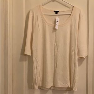 Ann Taylor ivory lightweight top XXL